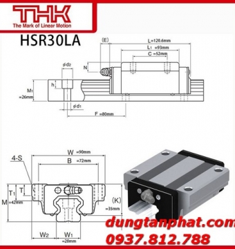 VÒNG BI TRƯỢT THK HSR30LA