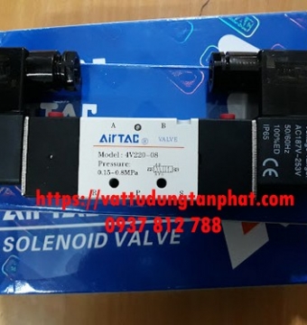 Van Điện Từ Airtac 4V220-08, van điện từ khí nén airtac 4V220-08, van solenoid airtac 4V220-08